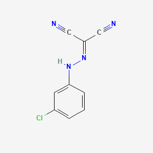 molecular formula C9H5ClN4 B1675956 (3-Chlorophenyl)hydrazonomalononitrile CAS No. 555-60-2