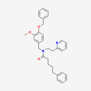 molecular formula C33H36N2O3 B1675959 N-(4-(苯甲氧基)-3-甲氧基苄基)-5-苯基-N-(2-(吡啶-2-基)乙基)戊酰胺 CAS No. 521310-51-0