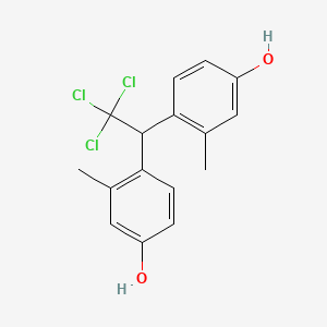 molecular formula C16H15Cl3O2 B1675966 3-methyl-4-[2,2,2-trichloro-1-(4-hydroxy-2-methylphenyl)ethyl]phenol CAS No. 21282-43-9