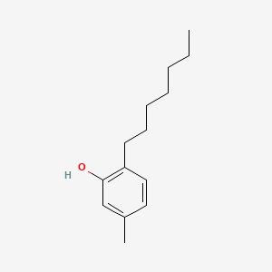 molecular formula C17H28O B1675969 m-Cresol, 6-heptyl- CAS No. 63989-86-6