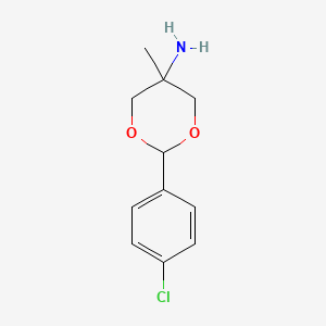 molecular formula C11H14ClNO2 B1675992 m-DIOXAN-5-AMINE, 2-(p-CHLOROPHENYL)-5-METHYL- CAS No. 17144-46-6