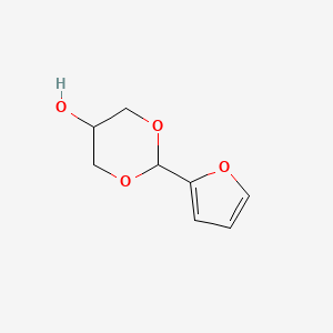 molecular formula C8H10O4 B1675994 m-Dioxan-5-ol, 2-(2-furyl)- CAS No. 1708-43-6