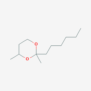 molecular formula C12H14Cl2O2 B1675995 2-Hexyl-2,4-dimethyl-1,3-dioxane CAS No. 6290-07-9