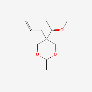 molecular formula C16H24O3 B1676004 m-DIOXANE, 5-ALLYL-5-(1-METHOXYETHYL)-2-METHYL-, (E)- CAS No. 22644-64-0