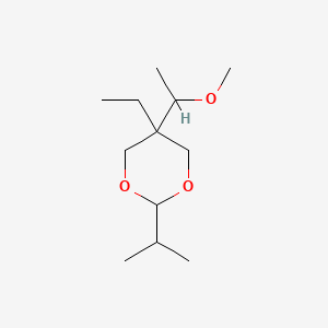 molecular formula C12H24O3 B1676006 trans-5-Ethyl-2-isopropyl-5-(1-methoxyethyl)-1,3-dioxane CAS No. 17388-06-6