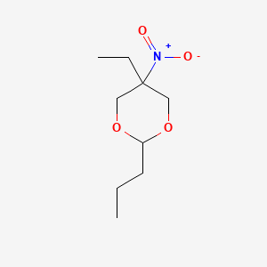 molecular formula C9H17NO4 B1676009 m-DIOXANE, 5-ETHYL-5-NITRO-2-PROPYL- CAS No. 5702-40-9