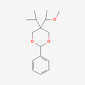 molecular formula C16H24O3 B1676012 m-DIOXANE, 5-ISOPROPYL-5-(1-METHOXYETHYL)-2-PHENYL-, (E)- CAS No. 22644-62-8