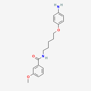 molecular formula C19H24N2O3 B1676022 m-ANISAMIDE, N-(5-(p-AMINOPHENOXY)PENTYL)- CAS No. 109808-49-3