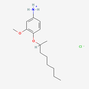 molecular formula C15H26ClNO2 B1676024 (3-methoxy-4-octan-2-yloxyphenyl)azanium;chloride CAS No. 15382-67-9