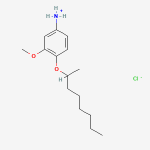molecular formula C15H26ClNO2 B1676024 m-ANISIDINE, 4-((1-METHYLHEPTYL)OXY)-, HYDROCHLORIDE CAS No. 15382-67-9