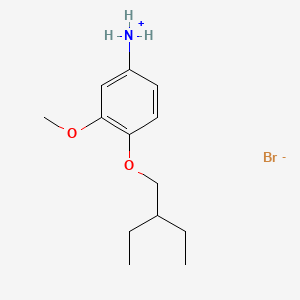 molecular formula C13H22BrNO2 B1676025 [4-(2-ethylbutoxy)-3-methoxyphenyl]azanium;bromide CAS No. 15382-66-8