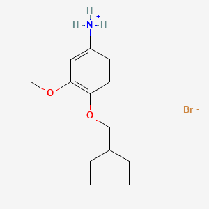 molecular formula C13H22BrNO2 B1676025 m-ANISIDINE, 4-(2-ETHYLBUTOXY)-, HYDROBROMIDE CAS No. 15382-66-8
