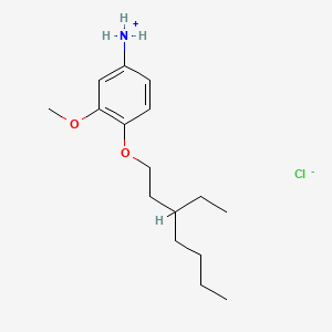 molecular formula C16H28ClNO2 B1676026 m-ANISIDINE, 4-((3-ETHYLHEPTYL)OXY)-, HYDROCHLORIDE CAS No. 15382-68-0