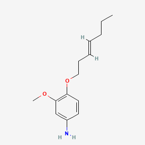 molecular formula C14H21NO2 B1676027 m-ANISIDINE, 4-(3-HEPTENYLOXY)- CAS No. 15382-69-1