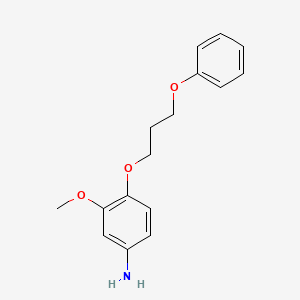 molecular formula C16H19NO3 B1676028 3-methoxy-4-(3-phenoxypropoxy)aniline CAS No. 15382-87-3