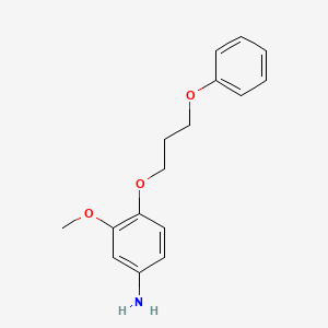 molecular formula C16H19NO3 B1676028 m-ANISIDINE, 4-(3-PHENOXYPROPOXY)- CAS No. 15382-87-3