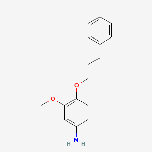 molecular formula C16H19NO2 B1676029 m-ANISIDINE, 4-(3-PHENYLPROPOXY)- CAS No. 15382-73-7
