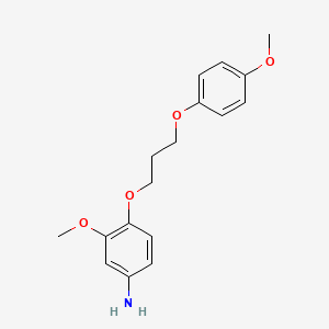 molecular formula C17H21NO4 B1676030 m-ANISIDINE, 4-(3-(p-METHOXYPHENOXY)PROPOXY)- CAS No. 107276-40-4