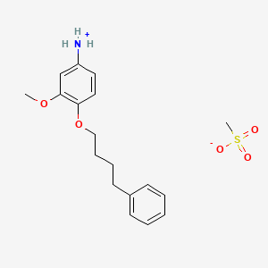 molecular formula C18H25NO5S B1676032 Methanesulfonic acid;3-methoxy-4-(4-phenylbutoxy)aniline CAS No. 15382-74-8