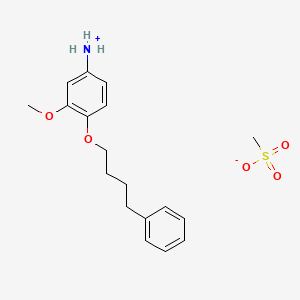 molecular formula C18H25NO5S B1676032 m-ANISIDINE, 4-(4-PHENYLBUTOXY)-, METHANESULFONATE CAS No. 15382-74-8
