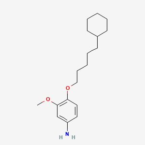 molecular formula C18H29NO2 B1676034 m-ANISIDINE, 4-((5-CYCLOHEXYLPENTYL)OXY)- CAS No. 15382-70-4
