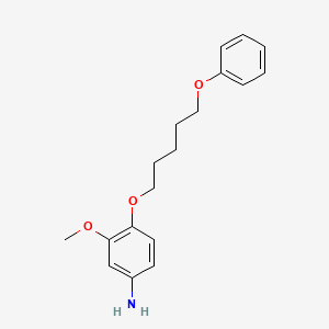 molecular formula C18H23NO3 B1676037 3-methoxy-4-(5-phenoxypentoxy)aniline CAS No. 107779-32-8