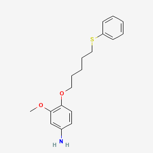 molecular formula C18H23NO2S B1676039 m-ANISIDINE, 4-((5-(PHENYLTHIO)PENTYL)OXY)- CAS No. 107779-28-2