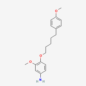 molecular formula C19H25NO3 B1676040 3-methoxy-4-[5-(4-methoxyphenyl)pentoxy]aniline CAS No. 15382-81-7
