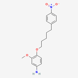 B1676041 m-Anisidine, 4-((5-(p-nitrophenyl)pentyl)oxy)- CAS No. 13123-84-7