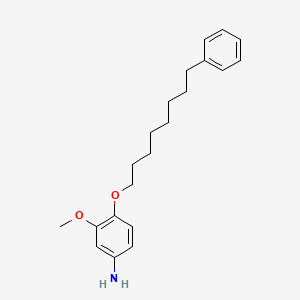 molecular formula C21H29NO2 B1676046 m-ANISIDINE, 4-((8-PHENYLOCTYL)OXY)- CAS No. 15382-78-2