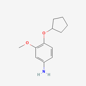 molecular formula C12H17NO2 B1676049 m-ANISIDINE, 4-(CYCLOPENTYLOXY)- CAS No. 105788-15-6