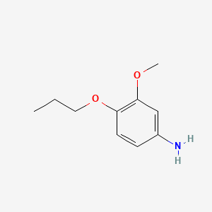 molecular formula C10H15NO2 B1676056 m-ANISIDINE, 4-PROPOXY- CAS No. 104338-87-6