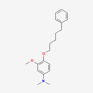 molecular formula C20H27NO2 B1676058 m-Anisidine, N,N-dimethyl-4-((5-phenylpentyl)oxy)- CAS No. 13123-90-5