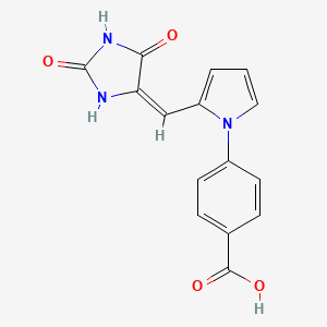 4-[2-[(E)-(2,5-dioxoimidazolidin-4-ylidene)methyl]pyrrol-1-yl]benzoic acid