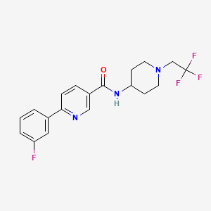 molecular formula C19H19F4N3O B1676088 6-(3-Fluorophenyl)-N-[1-(2,2,2-Trifluoroethyl)piperidin-4-Yl]pyridine-3-Carboxamide CAS No. 1033836-12-2