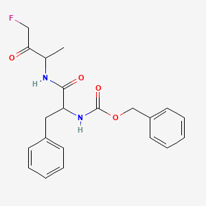 molecular formula C21H23FN2O4 B1676109 Benzyloxycarbonylphenylalanyl-alanine fluoromethyl ketone CAS No. 96922-64-4