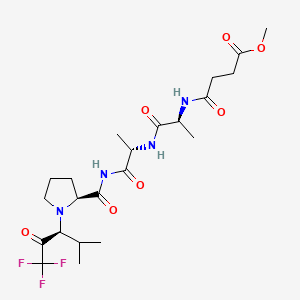 methyl 4-oxo-4-[[(2S)-1-oxo-1-[[(2S)-1-oxo-1-[[(2S)-1-[(3S)-1,1,1-trifluoro-4-methyl-2-oxopentan-3-yl]pyrrolidine-2-carbonyl]amino]propan-2-yl]amino]propan-2-yl]amino]butanoate