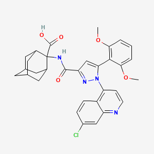 molecular formula C32H31ClN4O5 B1676129 Meclinertant CAS No. 146362-70-1