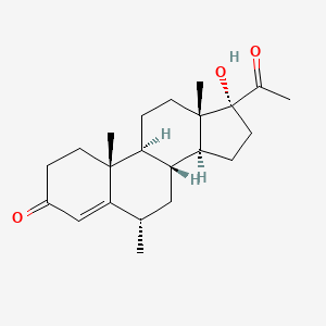 molecular formula C22H32O3 B1676146 醋酸甲羟孕酮 CAS No. 520-85-4