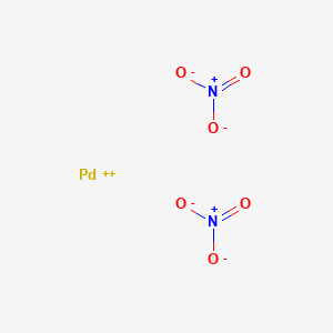 molecular formula Pd(NO3)2<br>N2O6Pd B167615 Palladium nitrate CAS No. 10102-05-3