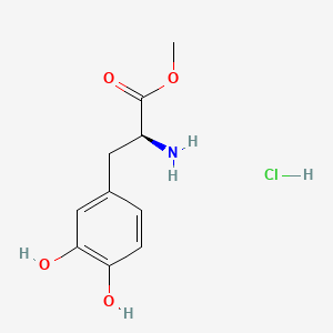 molecular formula C10H14ClNO4 B1676179 (S)-Methyl 2-amino-3-(3,4-dihydroxyphenyl)propanoate hydrochloride CAS No. 1421-65-4
