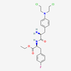 molecular formula C24H30Cl2FN3O3 B1676190 Melphalan flufenamide CAS No. 380449-51-4