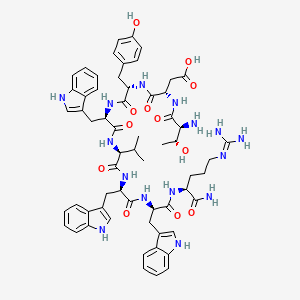 molecular formula C61H75N15O12 B1676195 Thr-asp-tyr-trp-val-trp-trp-arg-NH2 CAS No. 129781-07-3