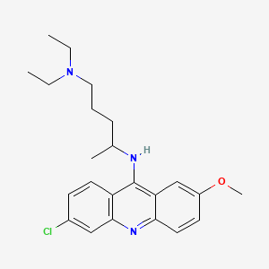 molecular formula C23H30ClN30 B1676205 Quinacrine CAS No. 83-89-6
