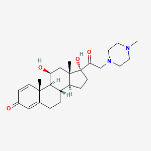 molecular formula C26H38N2O4 B1676231 Mazipredone CAS No. 13085-08-0