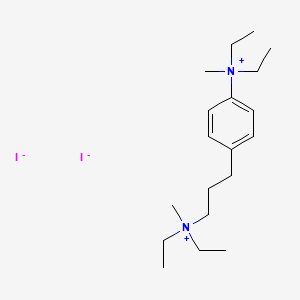molecular formula C19H36I2N2 B1676237 3-[4-[diethyl(methyl)azaniumyl]phenyl]propyl-diethyl-methylazanium;diiodide CAS No. 63977-61-7