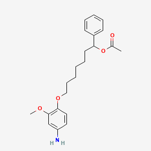 B1676244 1-HEPTANOL, 7-(4-AMINO-2-METHOXYPHENOXY)-1-PHENYL-, ACETATE (ester) CAS No. 15382-90-8