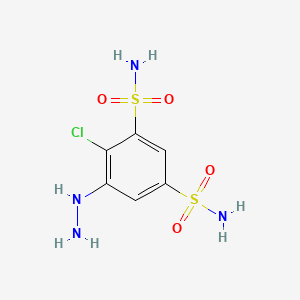 molecular formula C6H9ClN4O4S2 B1676251 m-Benzenedisulfonamide, 4-chloro-5-hydrazino- CAS No. 644-59-7