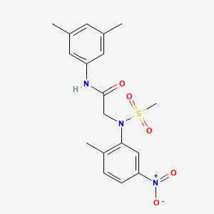 molecular formula C18H21N3O5S B1676255 N-(3,5-dimethylphenyl)-2-(2-methyl-N-methylsulfonyl-5-nitroanilino)acetamide CAS No. 695160-12-4