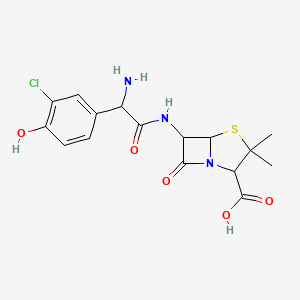 molecular formula C16H18ClN3O5S B1676264 6-(alpha Amino alpha (3-chloro-4-hydroxyphenyl)acetamido)penicillanic acid CAS No. 24593-54-2